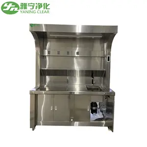 Laboratory operating table sampling stainless steel hand wash sink stretchable faucet instant hot water mix water wash sink