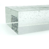 Ultra White Real Color Crystal Glass Brick Acid Etched Stain Hollow Solid Bubble Wall Partition Medical Use Living Room Hotel
