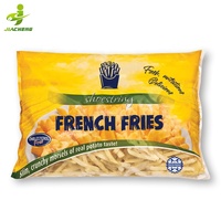Sachet Oreiller Scellé à l'Arrière en Plastique Qualité Alimentaire Imprimé sur Mesure pour Chips, Frites Surgelées et Snacks avec Fenêtre