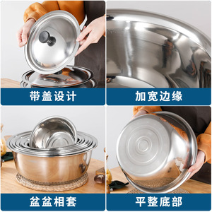 ชามสแตนเลสมีฝาปิด 6142 อเนกประสงค์ ใช้ในครัว ทำอาหาร ใช้เสิร์ฟที่บ้าน - Product Image 5