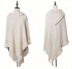 Poncho long en acrylique, cape de haute qualité, tricotée, imprimé numérique, multicolores, mode hiver pour femmes - Product Image 4