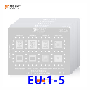 BGA reballing ลายฉลุสำหรับ <span class=keywords><strong>Samsung</strong></span> <span class=keywords><strong>Exynos</strong></span> CPU/9609 ram/ 9815/2100/<span class=keywords><strong>1080</strong></span>/8895/3830 xgo 9610/9611/7870/8890/7885/880/990/8895 - Product Image 1