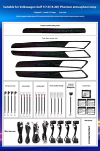 Pour 2014-2020 VW <span class=keywords><strong>Golf</strong></span> <span class=keywords><strong>7</strong></span> <span class=keywords><strong>GTI</strong></span> <span class=keywords><strong>7</strong></span>.5 Mk7 LED lumière ambiante RGB Ambientebeleuchtung intérieur étoile dynamique symphonie atmosphère lampe ABS - Product Image 3