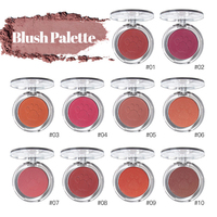 Fard à joues végétalien en poudre personnalisé pour marque privée, vente en gros, couleur rose