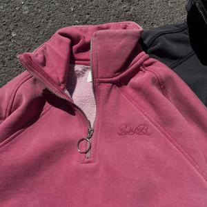 High Quality Manufacturer Custom logo 400GSM Cotton <b>Vintage</b> Acid Washed Oversized Custom logo Men's Sweat Shirt Zip <b>Sweatshirt</b> - Product Image 3