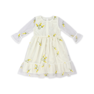 Vestido de <span class=keywords><strong>Princesa</strong></span> Personalizable para Niña Pequeña, Vestido de Tul con Mangas Largas Bordadas, Vestido de Línea A para Fiesta de Princesas - Product Image 5