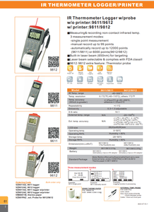 Termómetro digital TTLTES 9612 con pantalla LCD e infrarrojos, registrador con sonda externa -40~500 °C, pedido al por mayor - Product Image 3