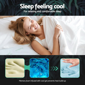 11 Khu Đôi Bộ Nhớ Bọt Nệm Topper 8Cm Dày Có Thể Tháo Rời Có Thể Giặt Màu Xanh Bìa Có Thể Gập Lại Giường Bảo Vệ Tre Mát Ngủ - Product Image 6