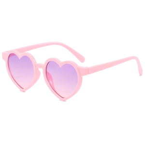 Nueva Llegada, Gafas de Sol de Moda para Bebés, Lindas Gafas de Sol con Forma de Corazón para Niñas, Color Rosa Liso, Protección UV400, Personalizables - Product Image 6