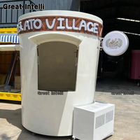 Kiosque mobile de conception élégante pour café, stand de concession commercial, kiosque à glaces et à café, design de kiosque alimentaire de haute qualité dans les centres commerciaux