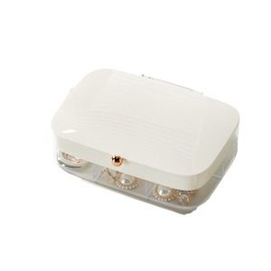 Caja de Almacenamiento de Joyas Portátil de Varias Capas, Organizador de Collares y Pendientes de Gran Capacidad, Estuche de Joyería Compartimentado para Escritorio - Product Image 3
