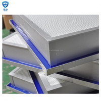 Filter Udara Cairan Mini-pleated Kustom dengan Segel Gel, Filter Hepa H13 H14, Filter HVAC Efisiensi Tinggi untuk Ruang Bersih