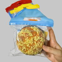 Nouveau style, 3 tailles, emballage en boîte, matériau LDPE sûr pour les aliments, sac de congélation transparent en plastique, fermeture à glissière, impression en gravure
