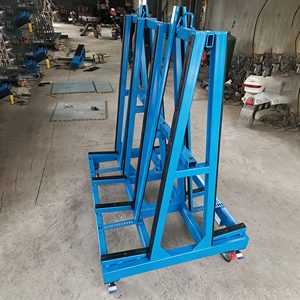 Carretilla Industrial Tipo A de 120x75cm, Plataforma de Acero Reforzado de 3.5cm, Carga de 1500kg, Ruedas de Goma de 8'', Barandillas Laterales Desmontables - Product Image 2