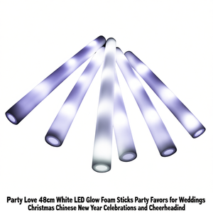 Palos de Espuma LED Blancos de 48 cm para Fiestas, Recuerdos para Bodas, Navidad, Celebraciones del Año Nuevo Chino - Product Image 1