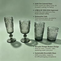 Vente en gros de gobelets en verre borosilicate sans plomb, style moderne vintage - Verres de qualité supérieure, résistants à la chaleur, lavables au lave-vaisselle