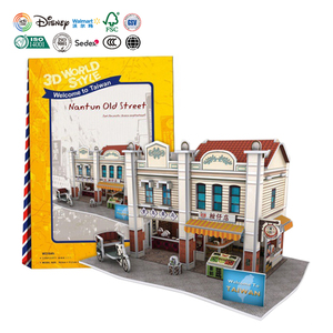 Chine OEM Écologique Imprimable À La Main Artisanat Cadeau Petite Maison Mini Bâtiment BRICOLAGE <span class=keywords><strong>3D</strong></span> Papier Puzzle - Product Image 5