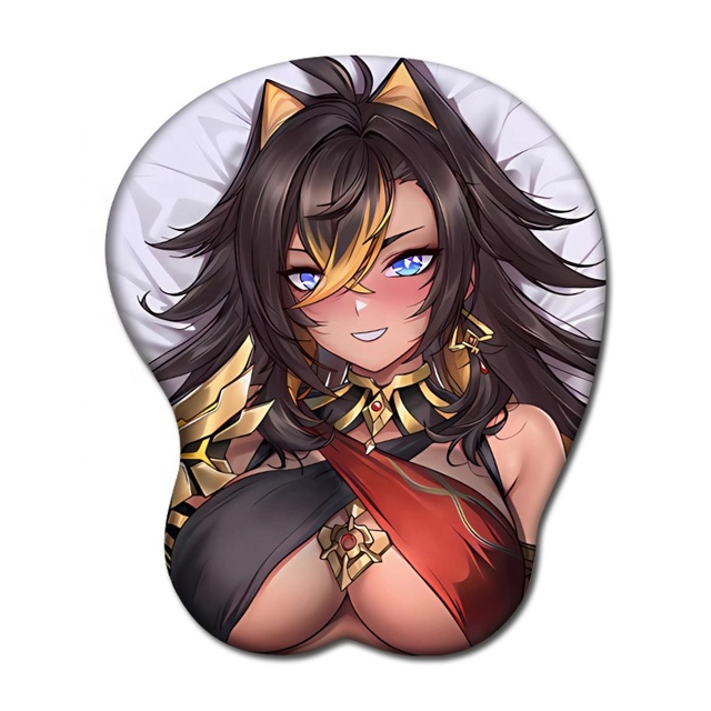 Custom Logo Make Your Own Design Hot Cartoon Character 3D Sexy Girl Anime Bust Silicon Anti-Slip Wrist Rest Mouse Pad