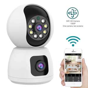 Cámara PTZ WiFi Interior de Doble Lente de 4MP con Visión Nocturna y Rotación Automática de 360° °   <span class=keywords><strong>Seguridad</strong></span> para el Hogar con CMOS, Compatible con Almacenamiento de Datos en Memoria/SD/Nube - Product Image 4