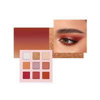 Maquillage Oem High Pigment Beauty Glazed Facile À Appliquer Pas Cher Personnalisé 9 Couleurs Rose Ombre À Paupières Palette De Fard À Paupières