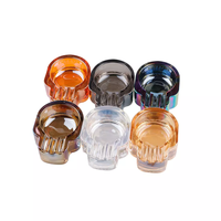 Cendrier en verre cristal transparent pour tabac, cigarettes et cigares, avec logo personnalisé, miroir à fumer, design squelette, portable, vente en gros