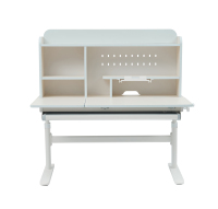 Ensemble Table et Chaise Ergonomique en Bois pour Enfants, Réglable à Manivelle, avec Grand Panneau Perforé, Idéal pour l'École à Domicile et la Salle de Classe