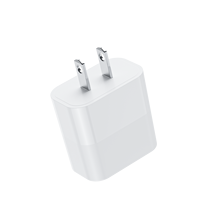 Chargeur rapide compact GaN 20W QC3.0 PD OTP double port Type-C/A+C avec prise EU, certifié CE FCC UKCA pour smartphone