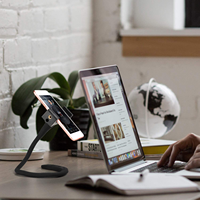 Ucuz açık tembel esnek cep koşu bandı için telefon tutucu standı, egzersiz bisikleti, arabası, alışveriş sepeti, yatak, araba, mutfak, masa