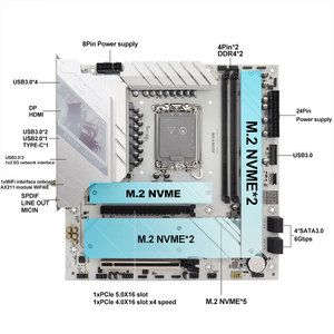 JGINYUE Z890M <span class=keywords><strong>Motherboard</strong></span> Desktop Gaming AI baru dengan teknologi DDR5 Chipset Intel SATA Hard Drive antarmuka - Product Image 4