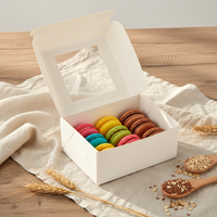 Boîte à macarons personnalisée en papier, emballage cadeau avec séparateurs recyclables, fabriquée à partir de matériaux recyclés pour les sushis