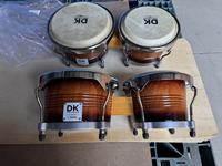 China Custom Popular Percussion Instrument 7.5+ 8.5 Inch Bongo with Cowhide Birch Wood