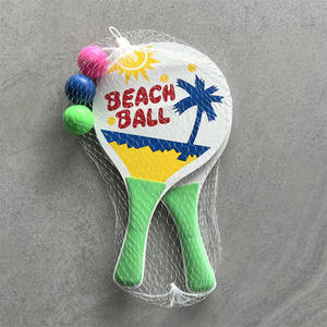 <span class=keywords><strong>Raquette</strong></span> de ballon de plage interactive parent-enfant en bois et polyester jouet de sport de plein air coloré à 3 balles pour jouer à la plage - Product Image 5
