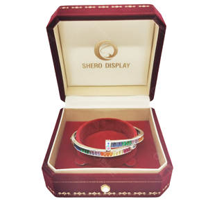 European Style Jewelry Box Octagonal Ring <b>Necklace</b> Packaging Red Proposal <b>B</b> - Product Image 6