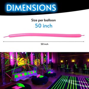 Neon Glow UV Reactive Fluorescent Foil Balloons Glossy Finish Letter Shape Black Light Party Decorations for Birthday - Product Image 4