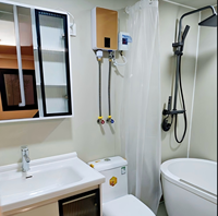 Rumah Kontainer Mewah 20ft Modern Doublewing yang Dapat Diperluas, 2 Kamar Tidur, untuk Villa, Perkemahan, Hotel, dan Hunian Darurat