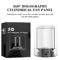 Ventilateur holographique 3D cylindrique de bureau 360°, affichage LED pour l'éducation en intérieur, OEM