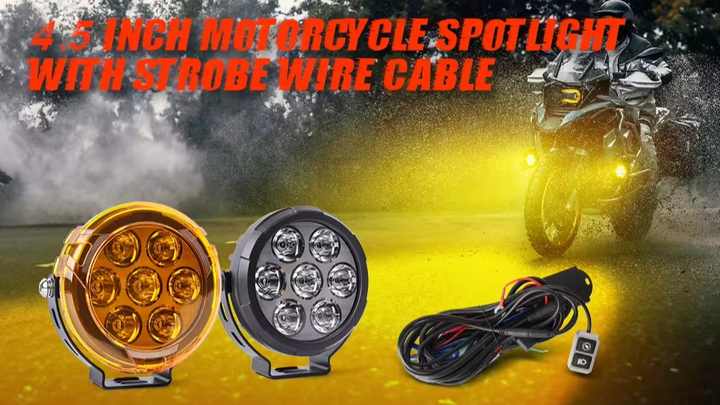 Motorcycle Auxiliary Light, High Power 120W LED Spotlight Aviation
