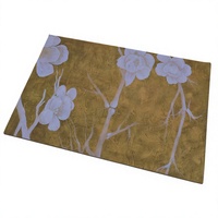 Tapis de porte noir en caoutchouc naturel antidérapant bon marché, tapis de porte d'extérieur pour animaux de compagnie