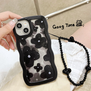 Nuevo amor mariposa negro suave rizado onda funda de teléfono para <span class=keywords><strong>iPhone</strong></span> 13 11 12 15 14 Pro Max XR XS X 6 7 8 Plus <span class=keywords><strong>SE</strong></span> 17 Pro Max - Product Image 3