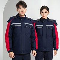 Veste de travail unisexe pour l'hiver, idéale pour la gestion immobilière et la réparation automobile, en polyester résistant, protection contre le froid, protection du travail
