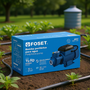 Pompa Periferica Foset 1/2 HP, Kit di Irrigazione con Altezza Massima 30 M, Struttura in Metallo - Product Image 2