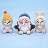Peluche populaire en vente chaude, adorable peluche de chat requin tempura frit, pendentif de peluche japonais populaire, jouets en peluche rembourrés, pendentif de sac