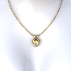 Oval Cut Fancy Yellow Moissanite Pendant 14K Gold Rhodium Plated Luxury Women Bunny Ear Bale Wedding/Anniversary Gift - Product Image 6