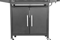 Portable 4 Brûleurs Gaz Griller Machine Commerciale Sans Fumée Barbecue Cuisinière À Gaz Barbecue Grill Avec Tables D'appoint