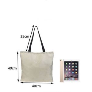 Sac fourre-tout en lin à motif de chat mignon imprimé numériquement en haute définition, sacs de courses écologiques en toile de jute - Product Image 4