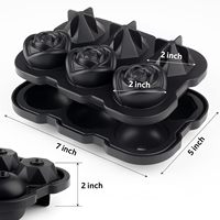Bac à glaçons en silicone en forme de rose 3D, 6 cavités avec couvercle, pour cocktails, whisky, cadeau, sans BPA