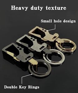 Bottle Zinc Alloy High End Model Heavy Duty Key Chain Bottle Opener Double Rings Beer Opener Style Car Keychain for <b>Men</b> Women - Product Image 2