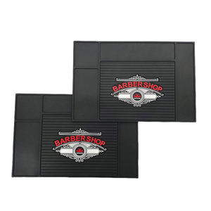 Branded <b>Silicone</b> PVC Barber Tool Mat Rubber Salon Workstation <b>Pad</b> Non Slip Heat Resistant Clipper Mat Styling Tool Mat - Product Image 1