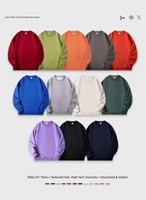 Großhandel Herren Unisex Einfarbige Herbst-Hoodies Rundhals-Pullover mit Stickerei Individuelles Logo Polyester/Baumwolle Atmungsaktiv
