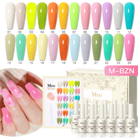 Ensemble de vernis à ongles en gel fluorescent rose réfléchissant 15 ml avec logo personnalisé, base aqueuse, semi-permanent, UV LED, pour nail art